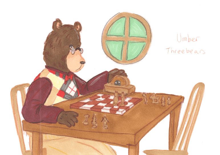 Umber Threebears study. He is an intellectual that likes to challenge himself. 